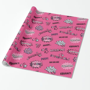 Papier Cadeau Motif Girly de super héros