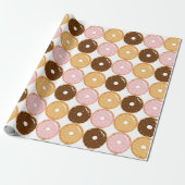 Papier Cadeau Motif givré de beignet (Déroulé)