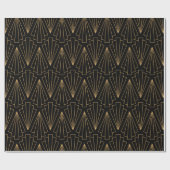 Papier Cadeau Motif Gold et Black Art Déco (Plat)