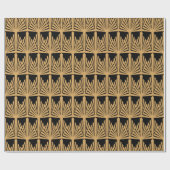 Papier Cadeau Motif Gold et Black Art Déco (Plat)