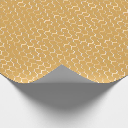 Papier Cadeau Motif Golden Honeypeb (Coin)