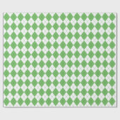 Papier Cadeau Motif Golf Argyle Vert (Plat)