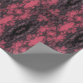 Papier Cadeau Motif gothique Damask dentelle rose (Coin)