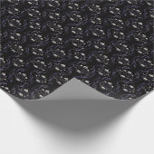 Papier Cadeau Motif gothique noir et violet #5 Papier d'envelopp (Coin)