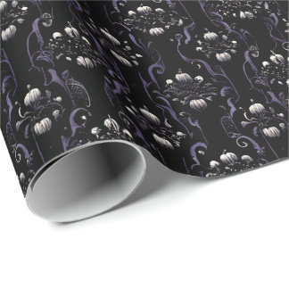 Papier Cadeau Motif gothique noir et violet #5 Papier d'envelopp