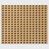 Papier Cadeau Motif grains de café (Plat)