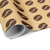 Papier Cadeau Motif grains de café (Coin rond)