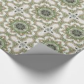 Papier Cadeau Motif graphique Abstrait or vert moderne (Coin)