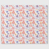 Papier Cadeau Motif graphique Halloween à main éffrayante (Plat)