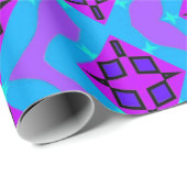 Papier Cadeau motif graphique Neon (Coin rond)