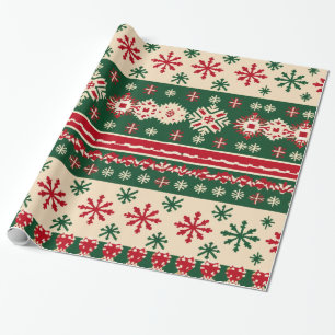 Papier Cadeau Motif graphique numérique à thème de Noël - AD005