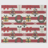 Papier Cadeau Motif graphique numérique sur le thème de Noël - A (Plat)