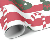 Papier Cadeau Motif graphique numérique sur le thème de Noël - A (Coin rond)