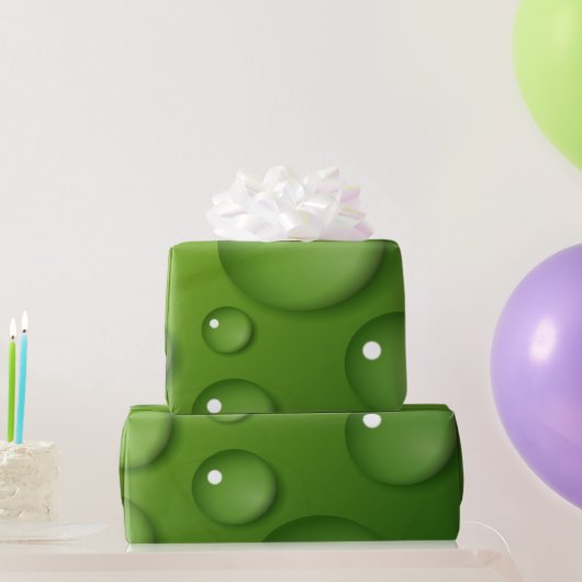 Papier Cadeau Motif Green Raindrop (Cadeaux de fête)
