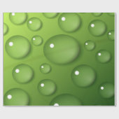 Papier Cadeau Motif Green Raindrop (Plat)