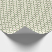 Papier Cadeau Motif Grille Fleurs Feuilles simples (Coin)