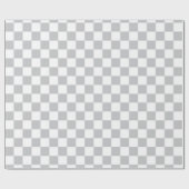 Papier Cadeau Motif gris-clair de damier (Plat)