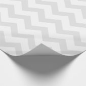 Papier Cadeau Motif gris-clair et blanc de Chevron (Coin)