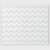 Papier Cadeau Motif gris-clair et blanc de Chevron (Plat)