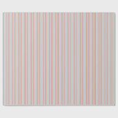 Papier Cadeau Motif gris clair et rouge rayures/lignes (Plat)
