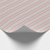 Papier Cadeau Motif gris clair et rouge rayures/lignes (Coin)