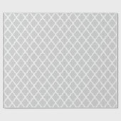 Papier Cadeau Motif gris de tuiles de Quatrefoil (Plat)
