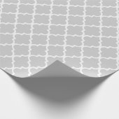Papier Cadeau Motif gris de tuiles de Quatrefoil (Coin)