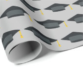 Papier Cadeau Motif Gris des majuscules (Coin rond)