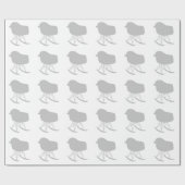 Papier Cadeau Motif gris du milieu du siècle Silhouette (Plat)