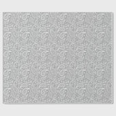 Papier Cadeau Motif gris élégant de Paisley (Plat)
