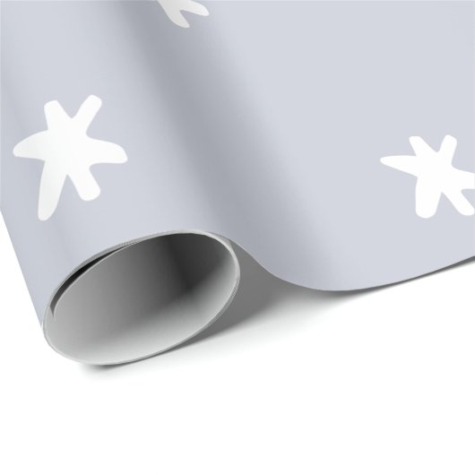 Papier Cadeau Motif gris et blanc (Coin rond)