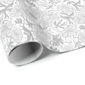 Papier Cadeau Motif gris et blanc (Coin rond)