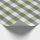Papier Cadeau Motif gris vert tissé graphique (Coin)