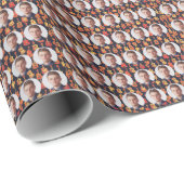 Papier Cadeau Motif guitare des faces personnalisées (Coin rond)