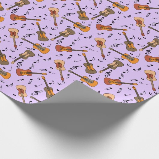 Papier Cadeau Motif Guitare Music Notes (Coin)