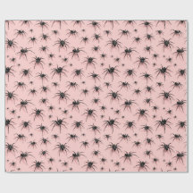Motif Halloween Araignée Rose Noire Effrayant