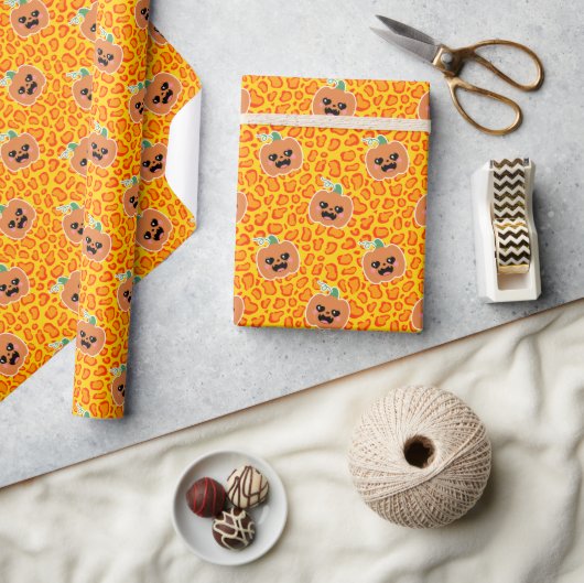 Papier Cadeau Motif Halloween imprimé léopard (Artisanat)