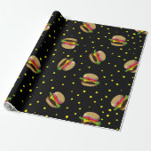 Papier Cadeau motif hamburger (Déroulé)