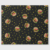 Papier Cadeau motif hamburger (Plat)