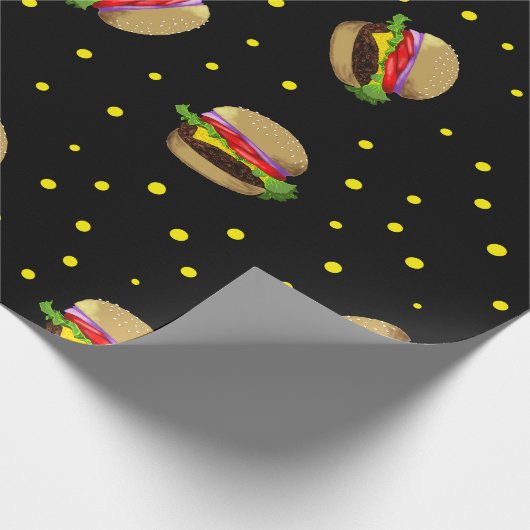 Papier Cadeau motif hamburger (Coin)