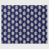 Papier Cadeau Motif Hanoukka moderne (Plat)