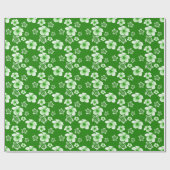 Papier Cadeau Motif hawaïen de Honu de ketmie verte (Plat)