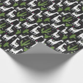 Papier Cadeau Motif heureux de lama (Coin)