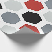 Papier Cadeau Motif Hexagon d'Art Moderne (Coin)