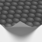 PAPIER CADEAU MOTIF HEXAGONE NOIR (Coin)