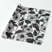 Papier Cadeau Motif Hibiscus (Déroulé)