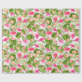 Papier Cadeau Motif Hibiscus (Plat)