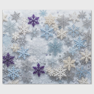 Papier Cadeau Motif Hiver Moderne 2022