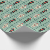 Papier Cadeau Motif hivernal Caniche Blanc (Coin)