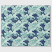 Papier Cadeau Motif Hokusai Blue Waves (Plat)